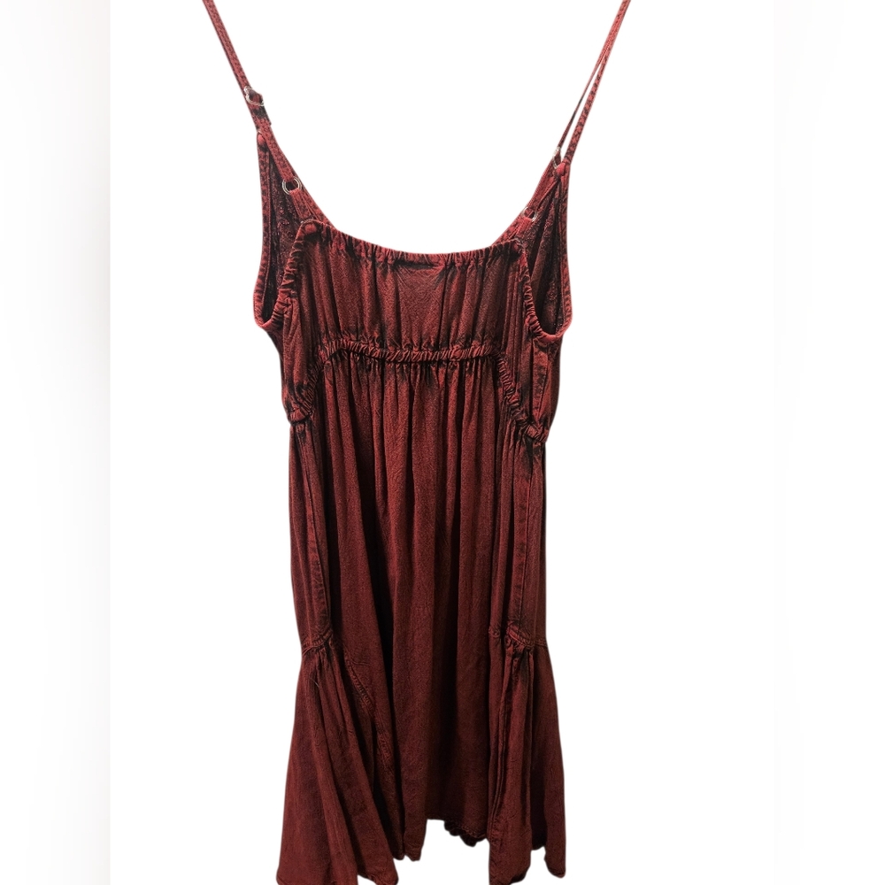 Devi Rust Spaghetti Strap Dress - Picture 2 of 5